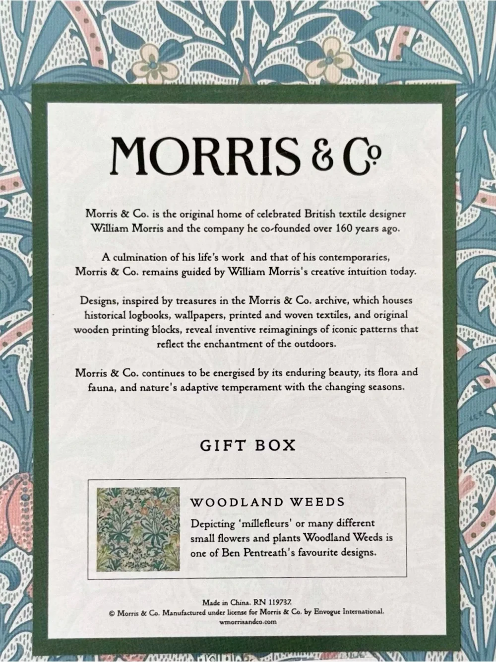Set of 3 Round William Morris Storage Boxes